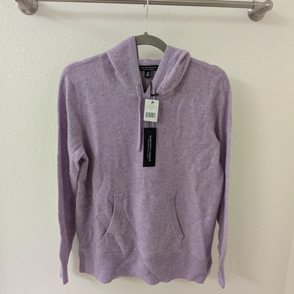 Saks Fifth Avenue Lavender Hoodie Sweater